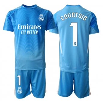 Billige Fotballdrakt Real Madrid Thibaut Courtois #1 Keeper Replika Hjemmedraktsett Barn 2025-26 Kortermet (med bukser)